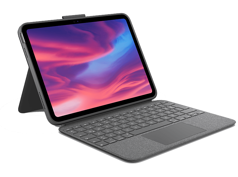 LOGITECH Combo Touch Dokunmatik Panelli iPad 10. Nesil ile Uyumlu 10.9" Klavyeli Tablet Kılıfı Türkçe Gri