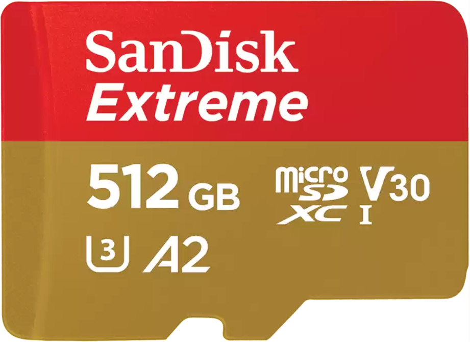 SANDISK MicroSD Extreme kártya 512 GB, 190/130 MB/s, A2, C10, V30, UHS-I, U3, SDSQXAV-512G-GN6MA (121589)