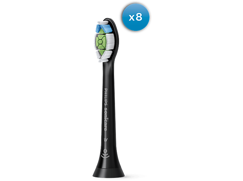 PHILIPS HX6068/13 Sonicare W Optimal White Standard fogkefefej 8db, fekete