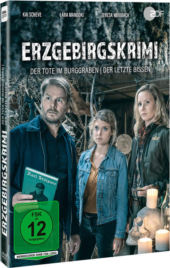DVD-Hülle mit drei Personen auf dem Cover und dem Titel 'Erzgebirgskrimi' in fetten Buchstaben.