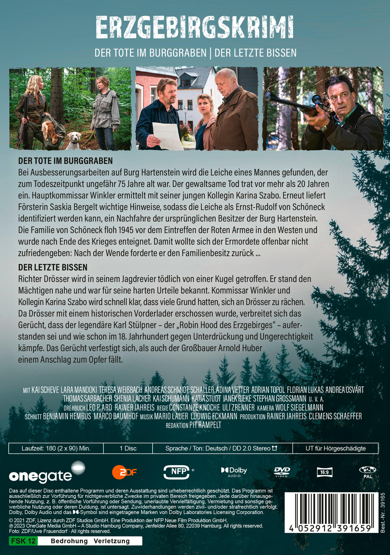DVD-Hülle eines Films. Menschen sind im Wald. Text auf Deutsch.