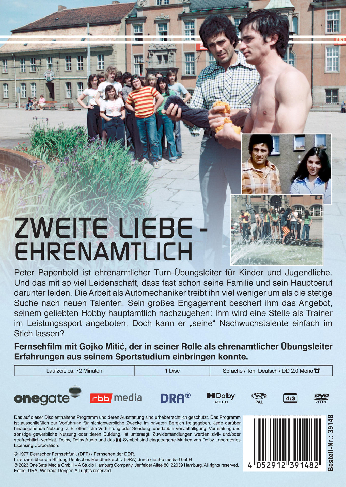 DVD-Cover mit Personen und Text. Der Titel lautet auf Deutsch: 'Zweite Liebe - Ehrenamtliche'.