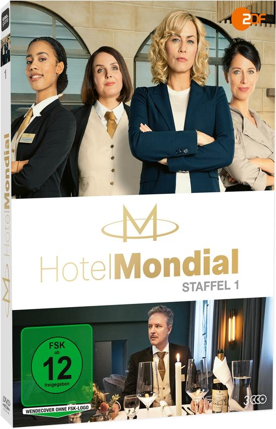 DVD-Cover für Hotel Mondial: vier Frauen und ein Mann am Tisch, mit dem Titel.