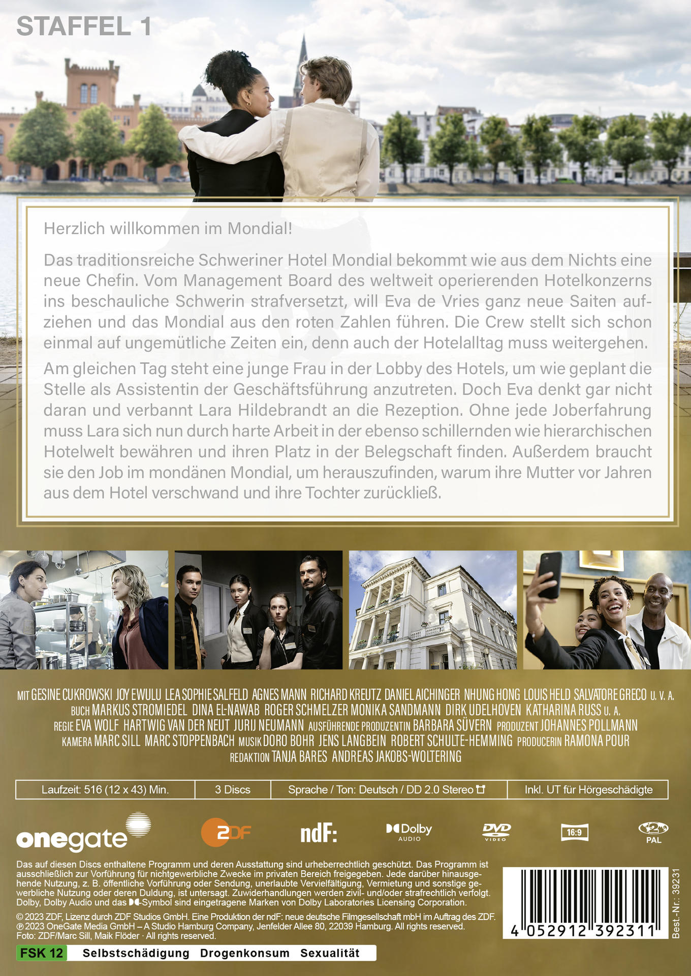 DVD-Hülle mit Personen auf dem Cover, See im Hintergrund. Text in verschiedenen Sprachen.