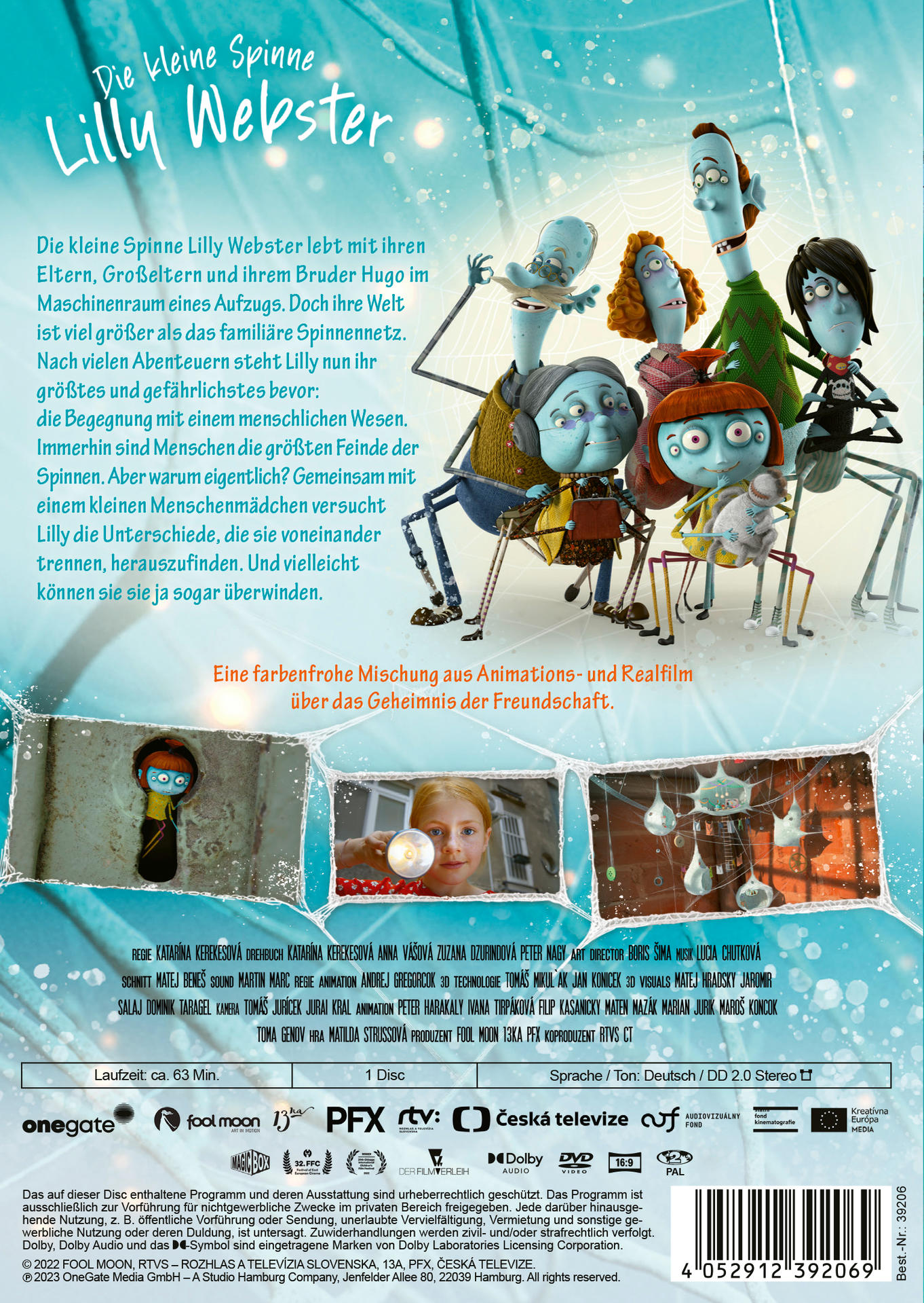 Die Rückseite einer DVD-Hülle mit Text auf Deutsch und Bildern wird gezeigt.