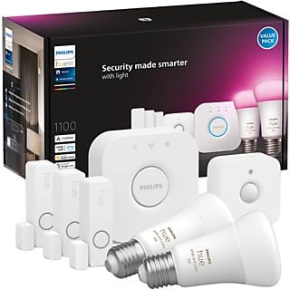 PHILIPS HUE Secure Starterkit - E27-ledlampen, Sensoren en Bridge
