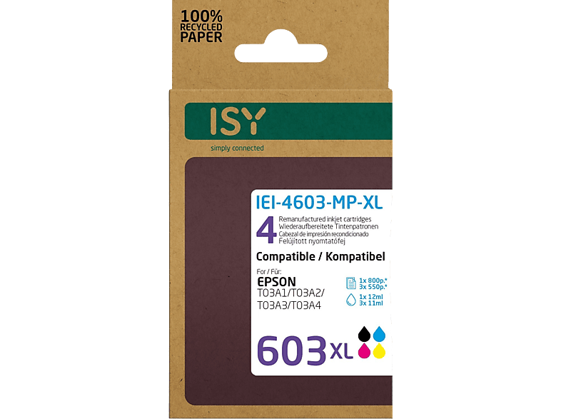 ISY 603xl Zwart - Kleuren