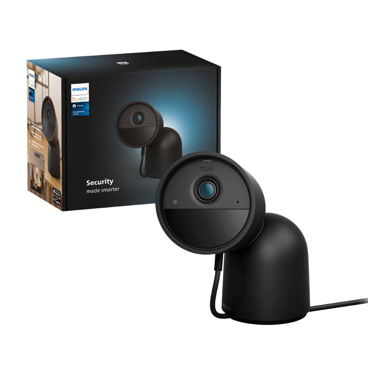 Philips Hue Secure desktop beveiligingscamera Zwart