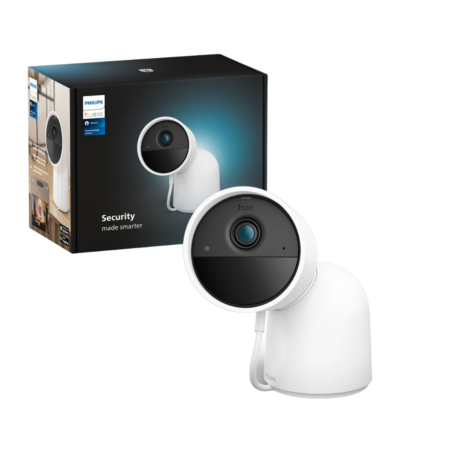 Philips Hue Secure desktop beveiligingscamera Wit