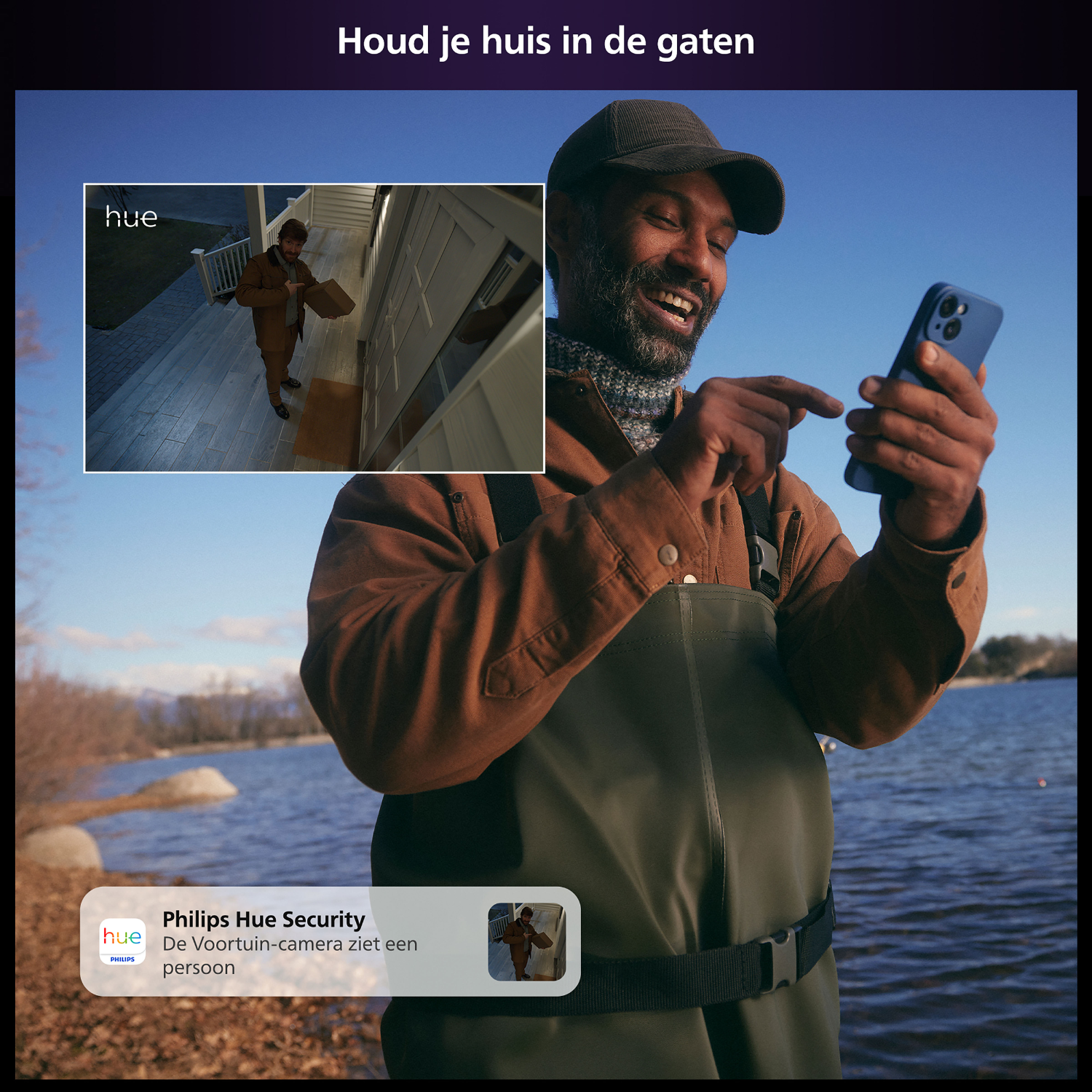 Philips 929003562704 Hue Secure beveiligingscamera met cameravoet Wit
