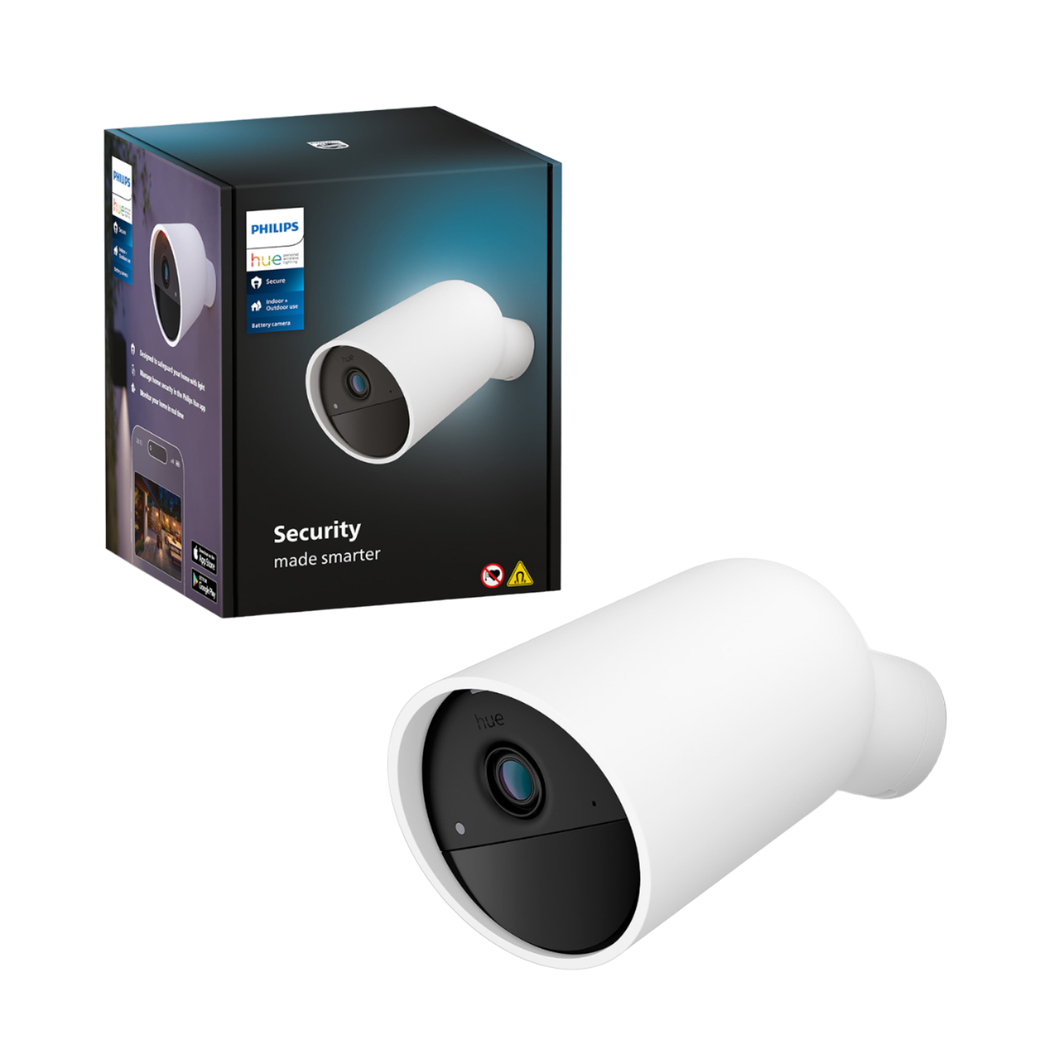 Philips Hue Secure beveiligingscamera met batterij Wit - Coolblue