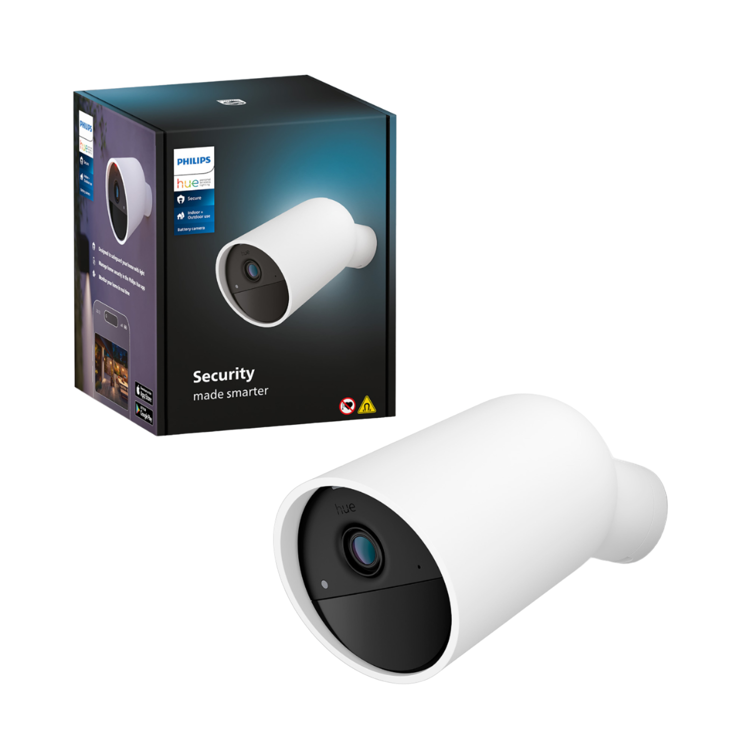 PHILIPS HUE Philips Hue Secure Beveiligingscamera met Batterij Wit