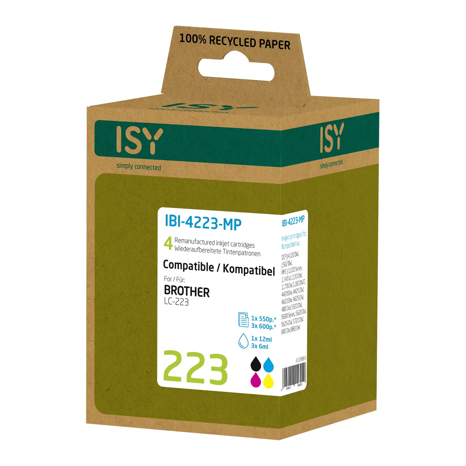 Inkjet cartridge doos met tekst in meerdere talen en logo's.