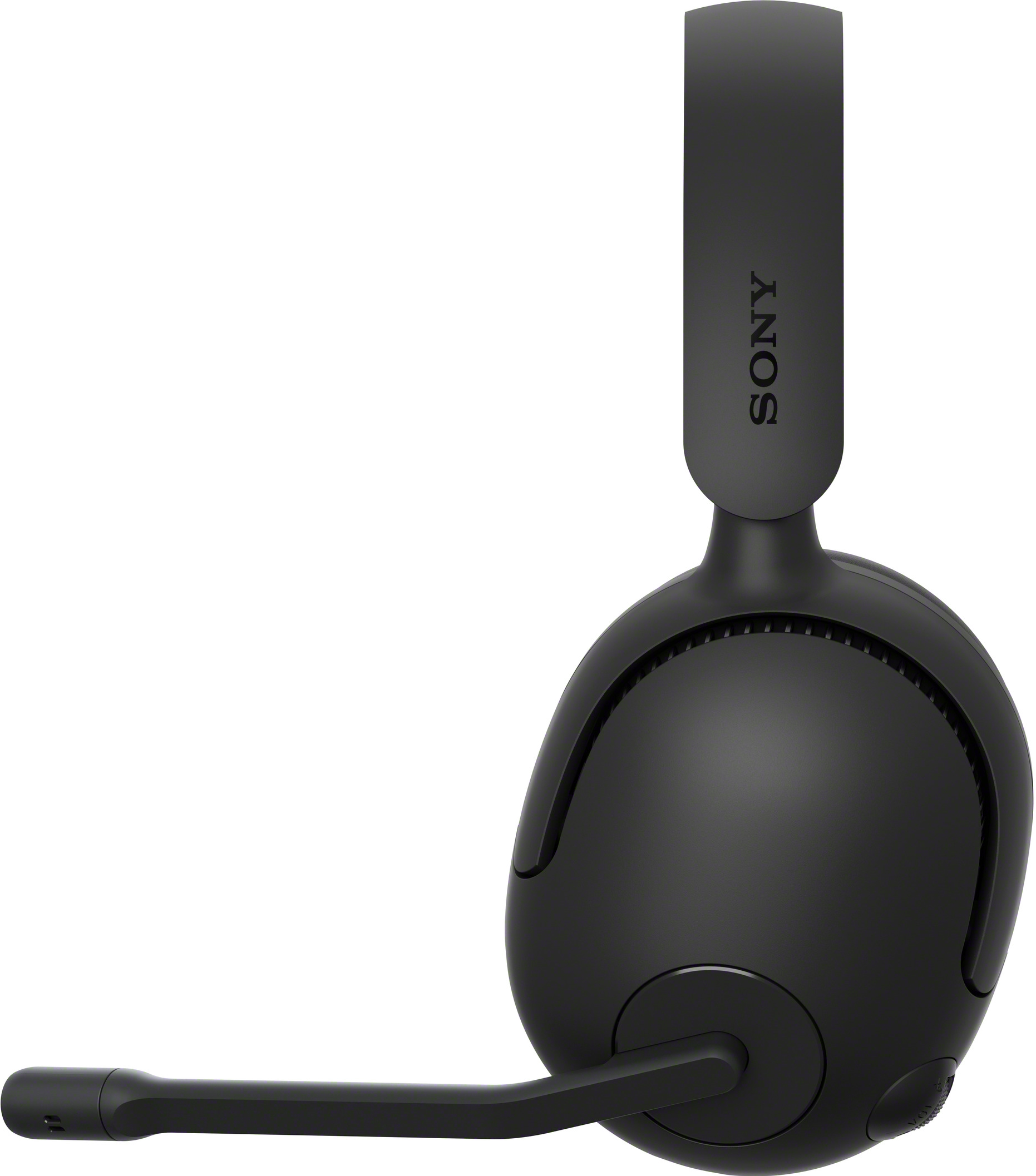 Casque de jeu Sony noir avec micro. Le casque porte le mot SONY.