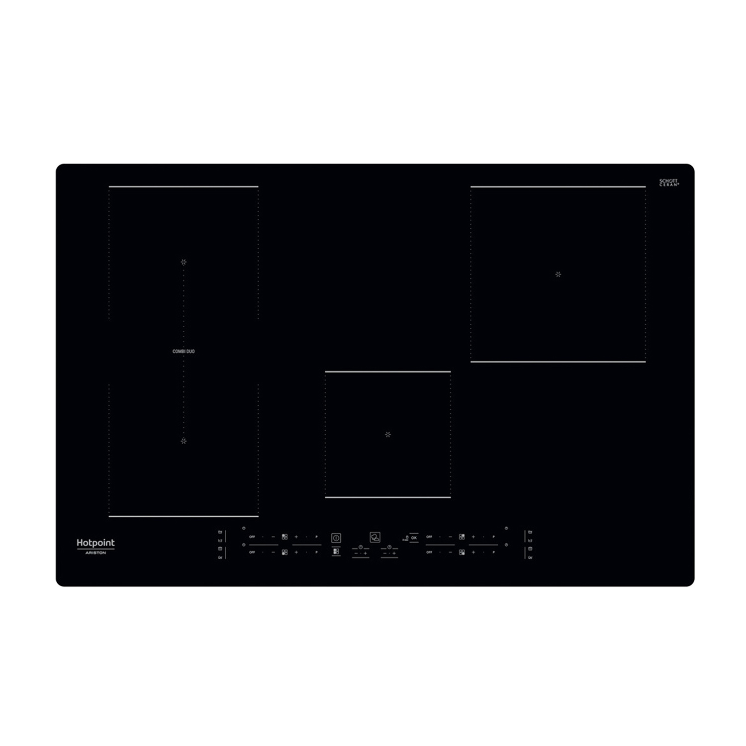 Piano Cottura A Induzione Hotpoint HB 0577B NE, 4 zone cottura, 77 cm x 51