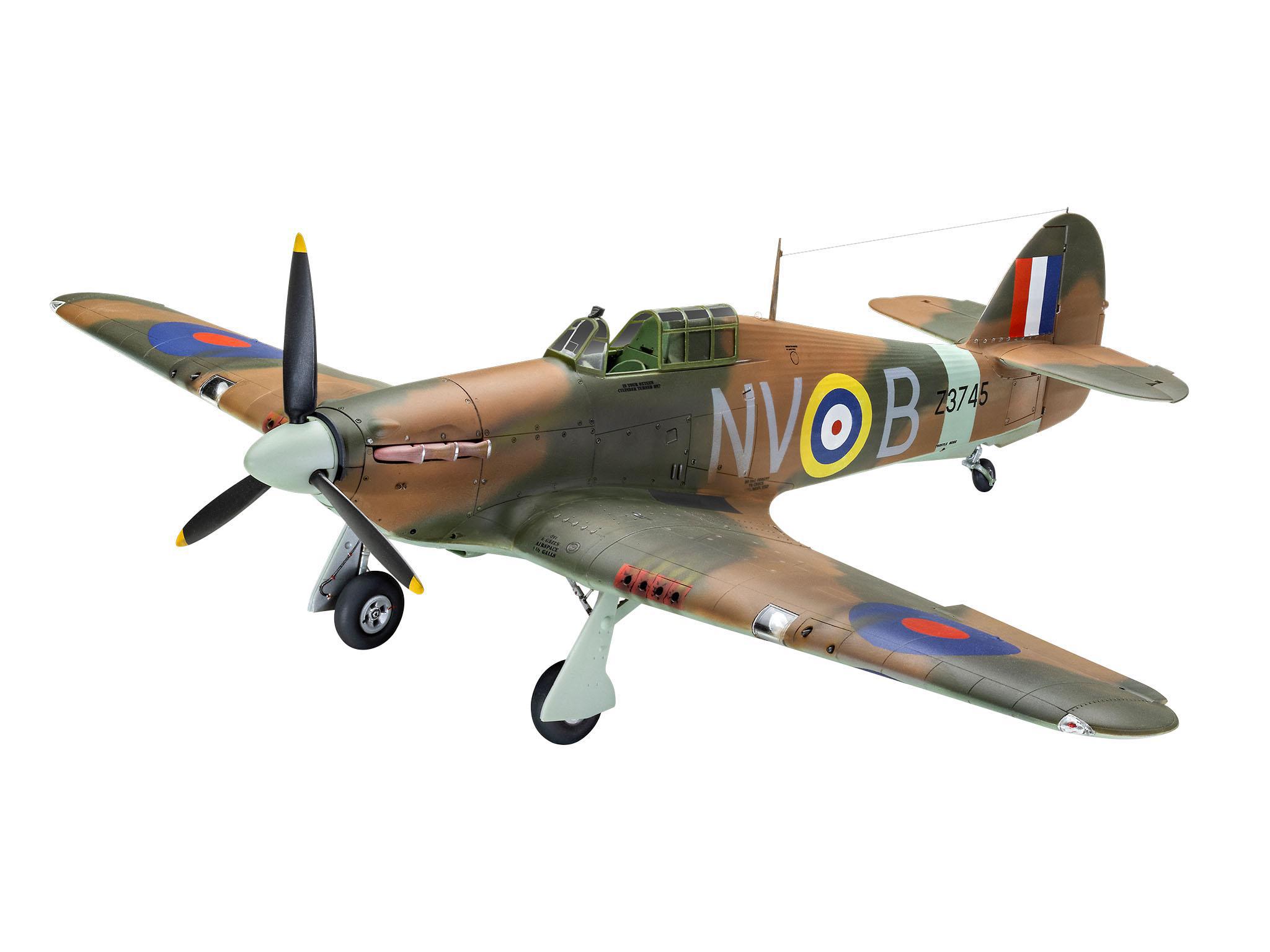 Hawker Mehrfarbig Modellbausatz, 04968 Hurricane REVELL IIb Mk
