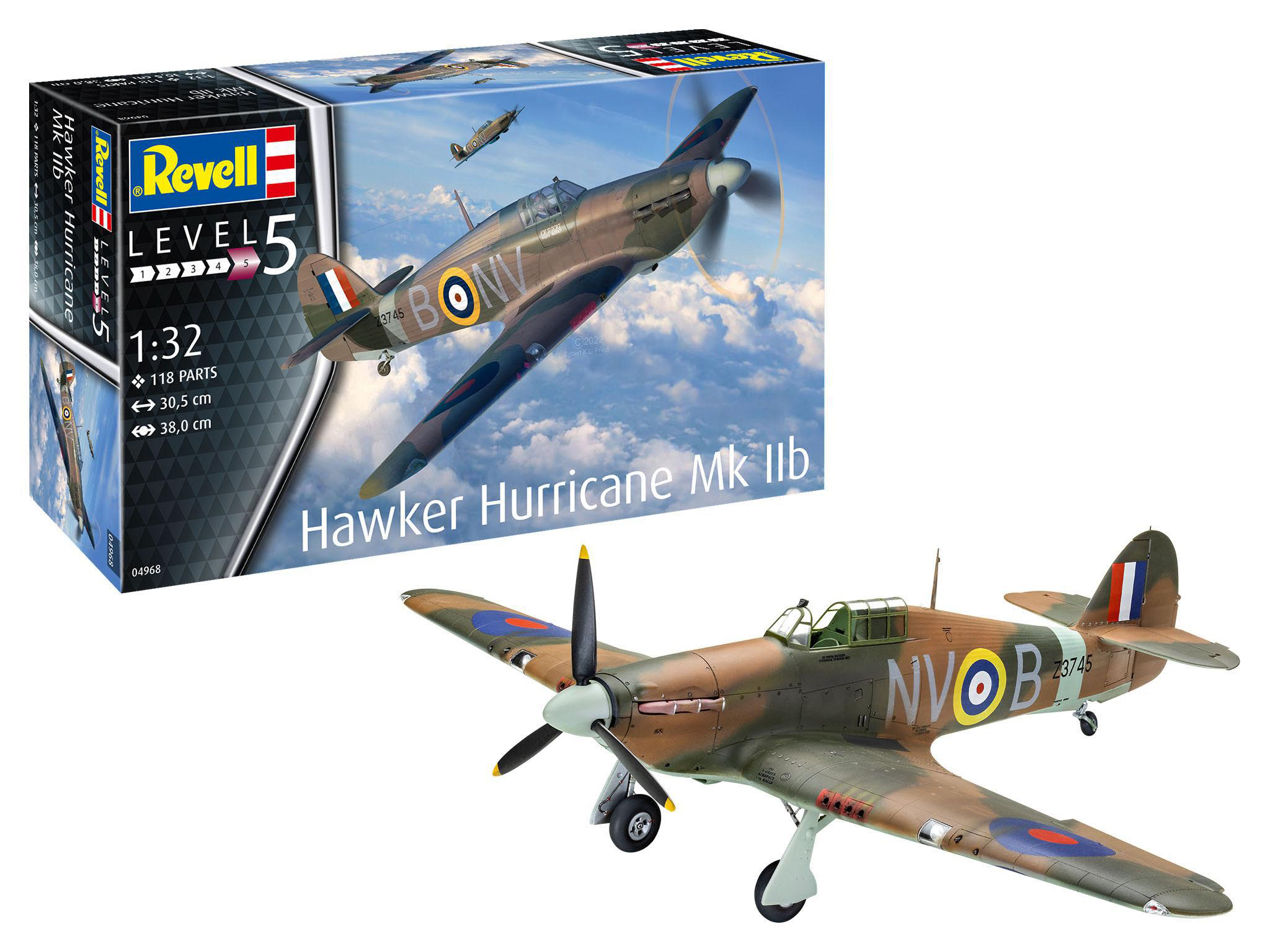 Hawker Modellbausatz, Mk Mehrfarbig REVELL IIb Hurricane 04968
