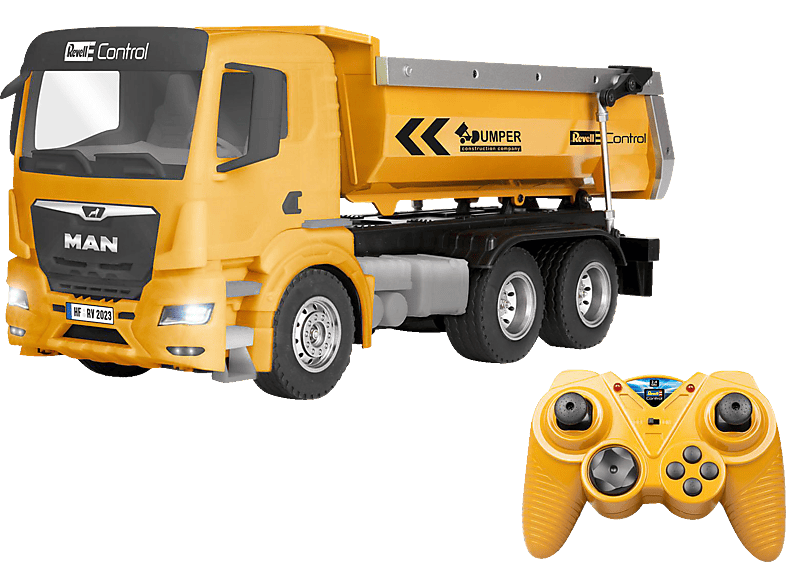 REVELL 24454 RC Dumper Truck MAN TGS 33.510 6X4 BB CH R/C Spielzeugauto, Gelb