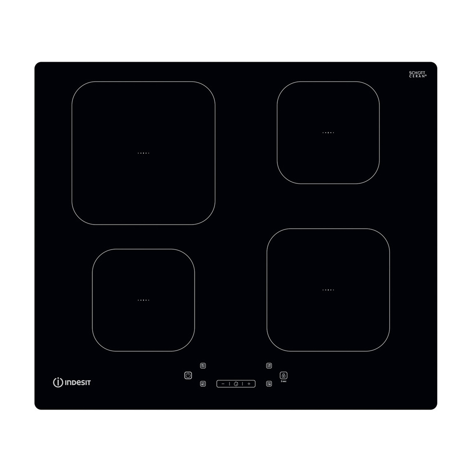 Piano Cottura A Induzione Indesit IS 83Q60 NE, 4 zone cottura, 59 cm x 51