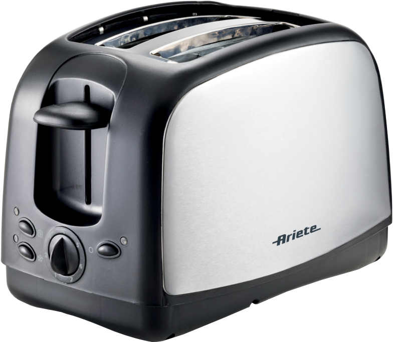 ARIETE 153 METAL 2 Szeletes kenyérpirító, 930W, ezüst/fekete