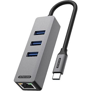 SITECOM USB-C to Ethernet + 3x USB hub