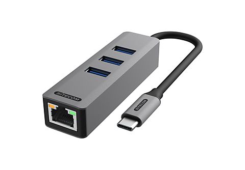SITECOM USB-C to Ethernet + 3x USB hub