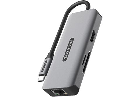 SITECOM 6-in-1 USB-C met LAN Multiport-adapter