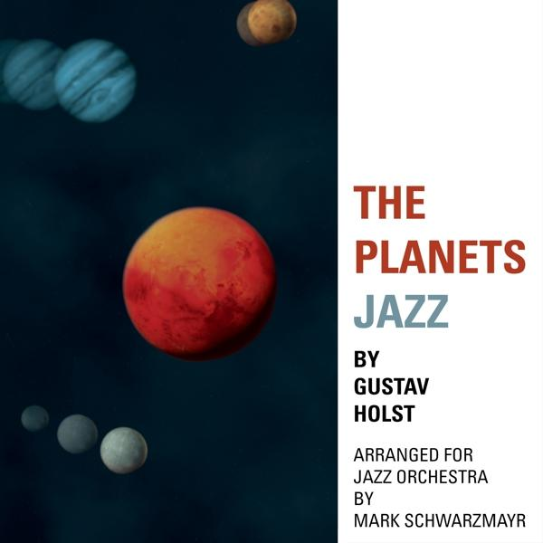 Albumcover mit Planetenillustration und Text 'The Planets Jazz'.