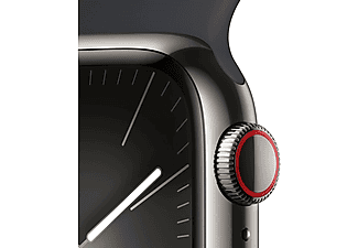 APPLE Watch Series 9 GPS + Cellular MRJ83TU/A  41 mm Grafit Paslanmaz Çelik Kasa ve Gece Yarısı Spor Kordon - S/M_2