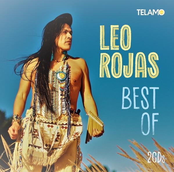 Albumcover: Mann in indianischer Kleidung, Titel 'Leo Rojas BEST OF' und blauer Hintergrund.