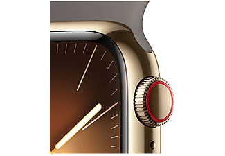 APPLE Watch Series 9 GPS + Cellular MRJ53TU/A  41 mm Altın Rengi Paslanmaz Çelik Kasa ve Kil Rengi Spor Kordon - S/M_9