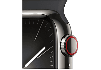 APPLE Watch Series 9 GPS + Cellular MRJ93TU/A  41 mm Grafit Paslanmaz Çelik Kasa ve Gece Yarısı Spor Kordon - M/L_2