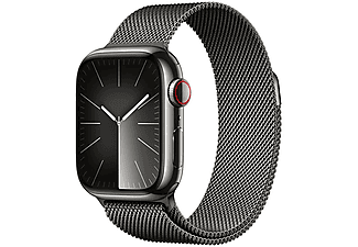 APPLE Watch Series 9 GPS + Cellular MRJA3TU/A  41 mm Grafit Paslanmaz Çelik Kasa ve Grafit Milano Loop_0