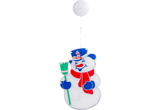 FAMILY CHRISTMAS LED-es PVC ablakdekor, hóember, 26 x 17 cm, hidegfehér, 3 x AAA (56530D)