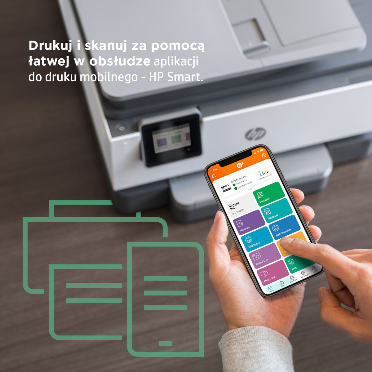Urządzenie wielofunkcyjne HP OfficeJet Pro 9012e Duplex ADF Wi-Fi LAN Instant Ink HP+
