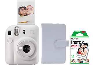 FUJIFILM INSTAX MINI 12 Clay white fényképezőgép csomag (Kamera+Film 2X10 Kép+Album)