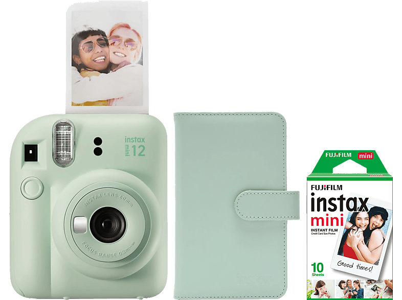 FUJIFILM INSTAX MINI 12 Mint Green fényképezőgép csomag (Kamera+Film 2X10 Kép+Album)