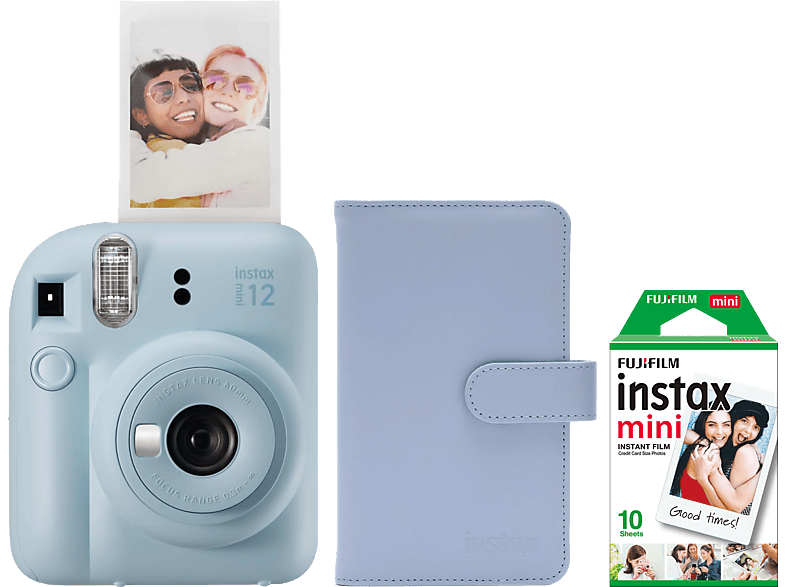 FUJIFILM INSTAX MINI 12 Pastel Blue fényképezőgép csomag (Kamera+Film 2X10 Kép+Album)