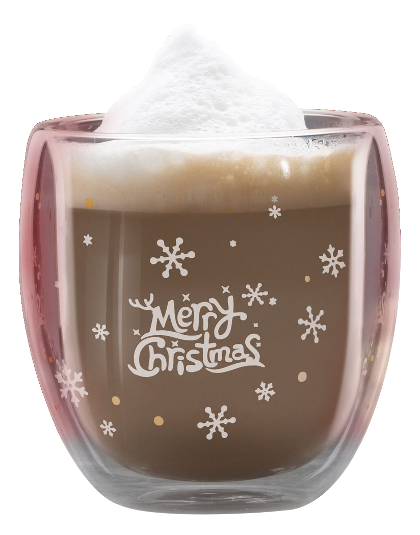 VOG UND ARTHS Karácsonyi duplafalú üvegpohár, 300 ml (57176E)