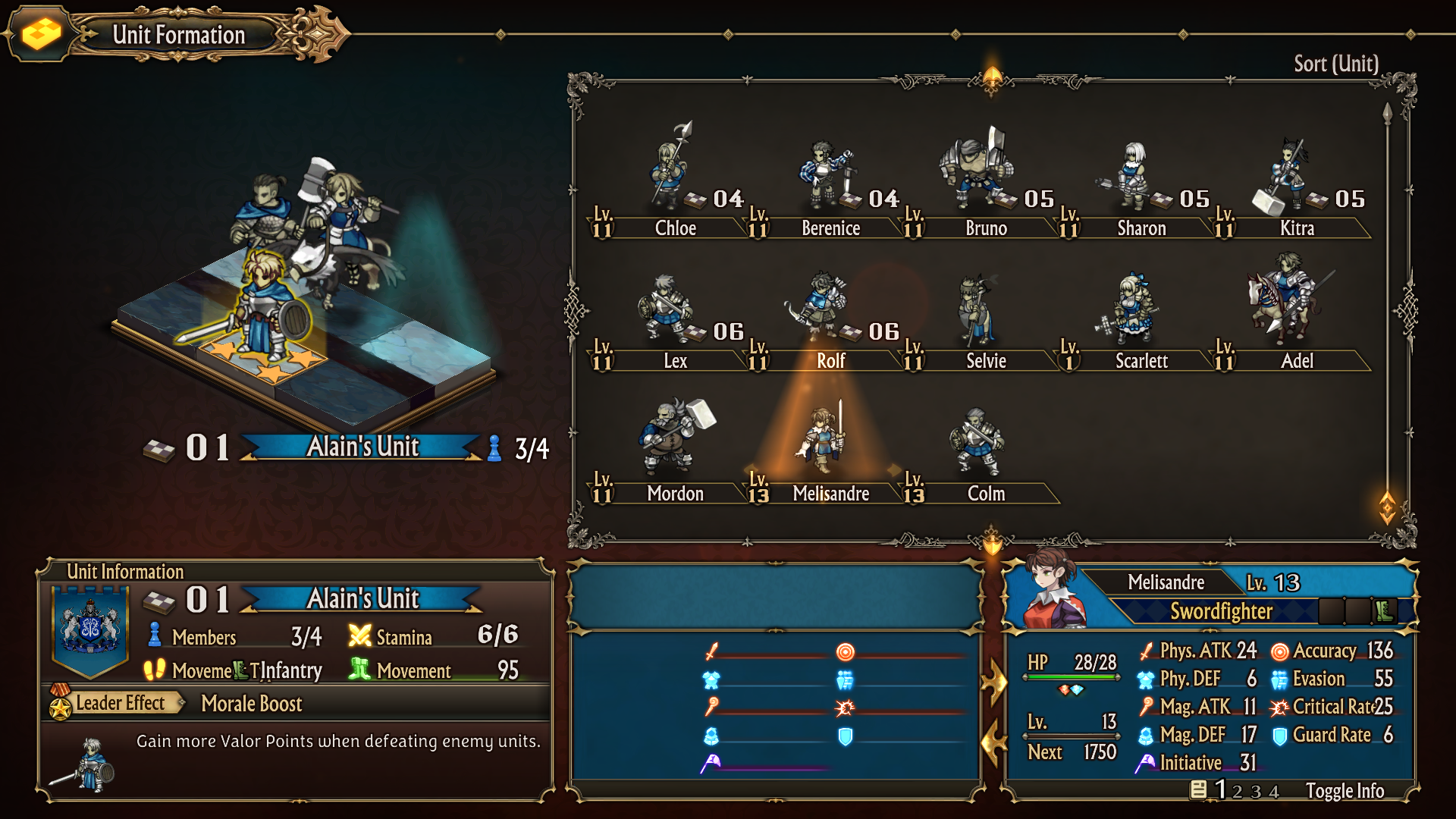Une interface de jeu de stratégie avec des unités sur une grille et des informations sur les unités.