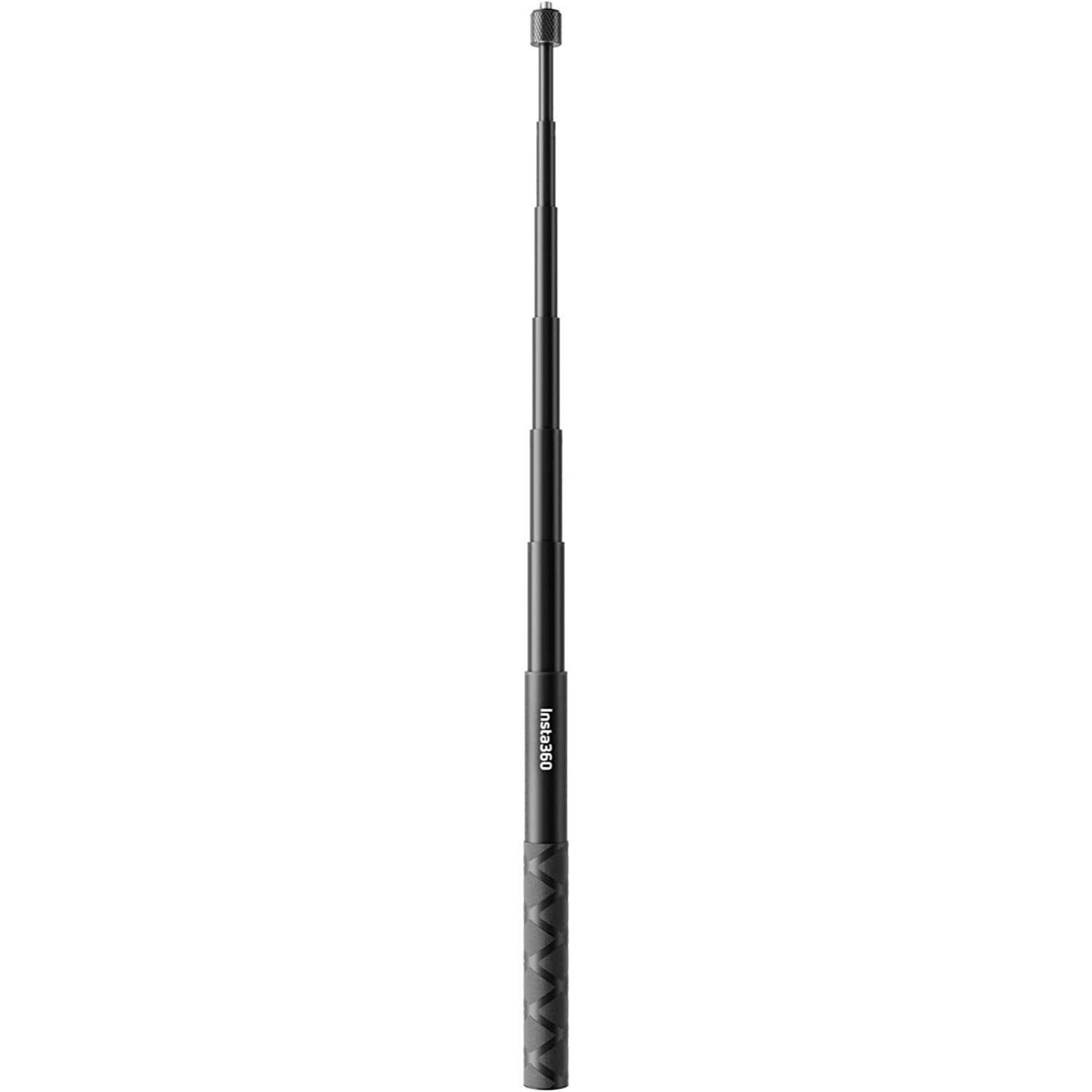 A black, extendable selfie stick with the brand name 'Insta360' visible on the handle.