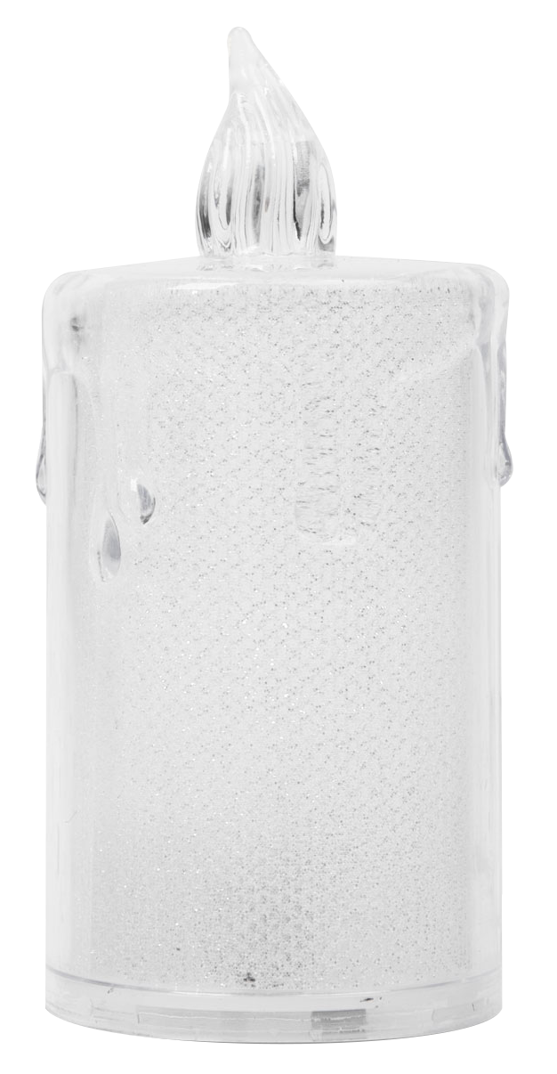 FAMILY CHRISTMAS LED-es gyertya dekor, 7,5 x 3.6 cm, melegfehér (58260)