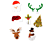 FAMILY CHRISTMAS Karácsonyi pohárjelölő dekoráció, 8 féle, 16 db / csomag (58536)