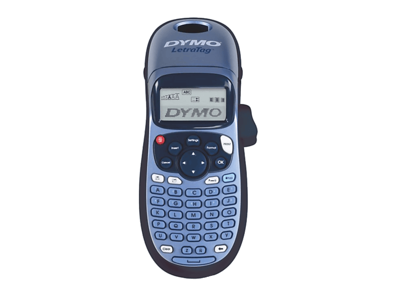 Impresora de etiquetas - Dymo LetraTag® 100H, Portátil, Pantalla LCD 13 caracteres, Azul