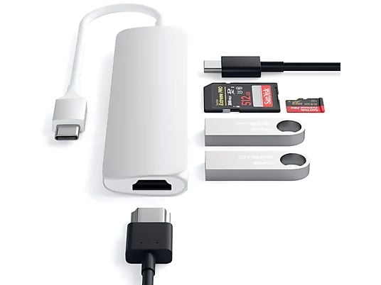 SATECHI ST-SCMA2S - USB-Adapter (Silber)