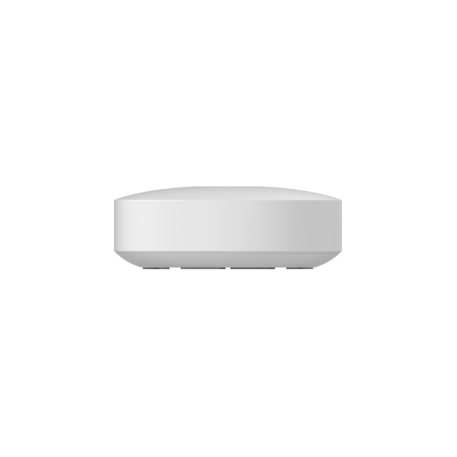 White, round device, possibly a router.