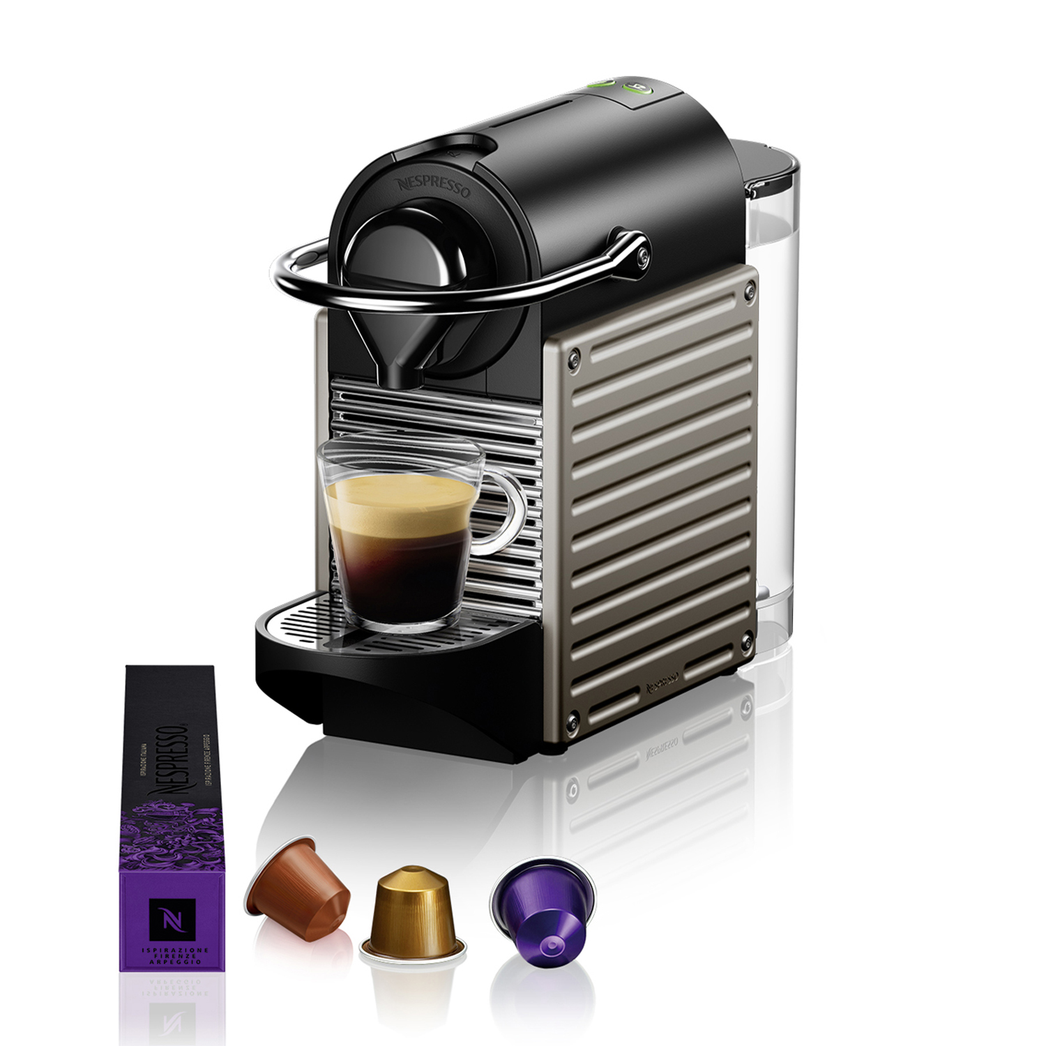 Krups Pixie Xn304Tk Macchina Caffè Capsule, Titan