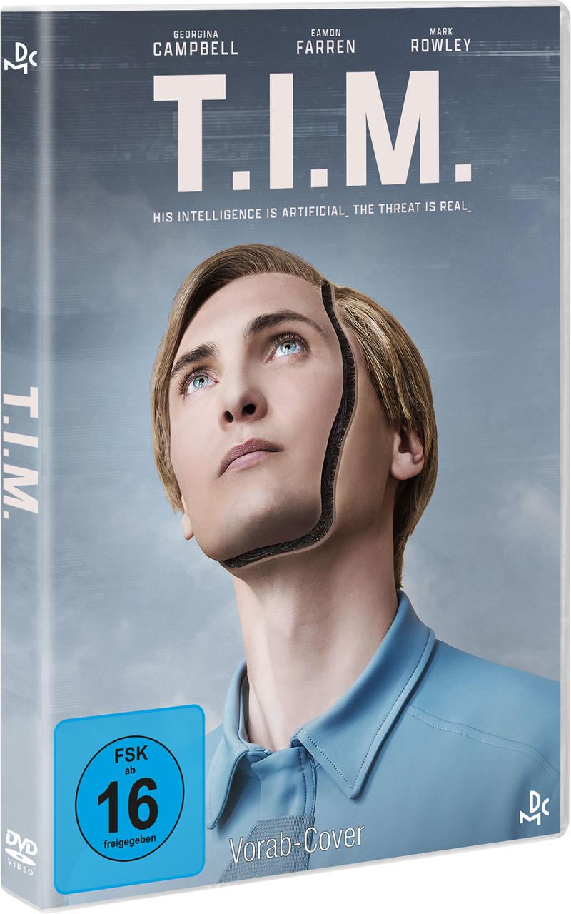 DVD-Cover. Das Gesicht eines Mannes ist gespalten und zeigt eine mechanische Seite.
