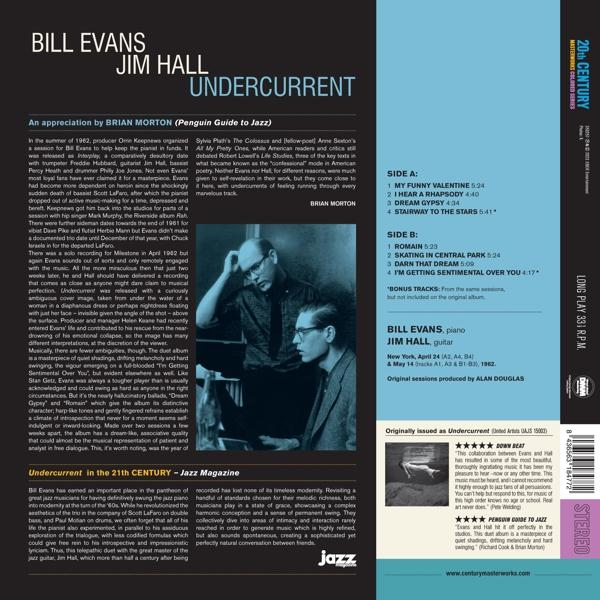 Evans, Undercurrent 180 Blue Vinyl Jim Hall, - Bill - / (Vinyl) - Gram