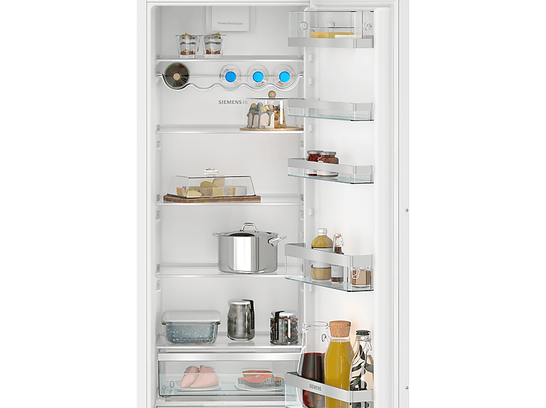 Siemens KI81RADD0 iQ500 Kühlschrank, Flachscharnier mit Softeinzug (D, 310 l, 1772 mm hoch, vollintegrierbar, Weiß)